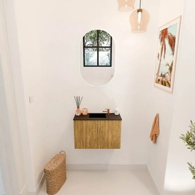 Mondiaz Joya 60cm toiletmeubel oak met wastafel faye midden 1 kraangat urban