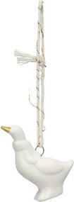 Hanger, porselein, gans, wit en goud