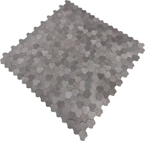 Zelfklevende Mozaïektegels Metaal | Driepas 3D Antraciet | 30,5×29,6 cm | Keuken, Bad &amp; WC
