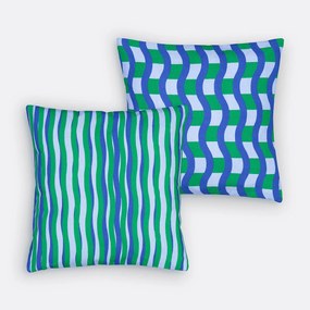 Set van 2 kussenhoezen 40 x 40 cm katoen, Lia