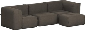 Soft Zitzak Outdoor 3 Seater + Pouf - Kirra Noir