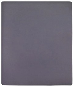 vidaXL Hoeslaken jersey 140x200 cm katoen antracietkleurig