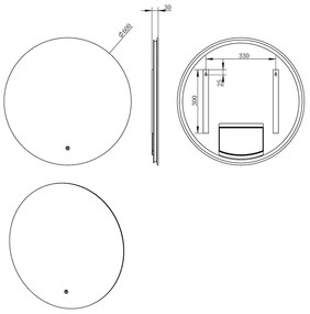 Mueller Oreo ronde spiegel met LED-verlichting 60cm