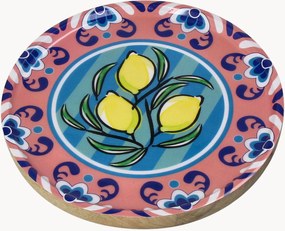 Decoratieve borden Lemon van mangohout, 6-delig