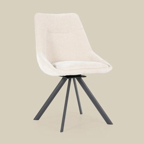 Draaibare Eetkamerstoel Beige Stof