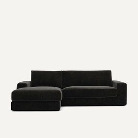 Hoekbank, chenille fluweel, Skander