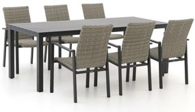 Diningset Manifesto  | 6 personen aluminium | Tuinset stapelbaar | 7-delig | Kees Smit Tuinmeubelen