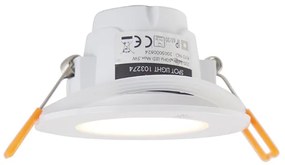 Set van 6 inbouwspots wit incl. LED 3-staps dimbaar IP65 - Blanca