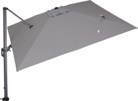 Garden Impressions Hawaii zweefparasol 300x300 cm - frame carbon black - licht grijs doek