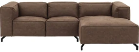 Goossens Bank Calvin bruin, micro leer, 2-zits, modern design