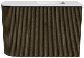 Mondiaz Joya 60cm toiletmeubel ronding links shadow met wastafel faye rechts zonder kraangat talc