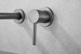 Saniclear Iron inbouw wastafelkraan verouderd ijzer - gunmetal