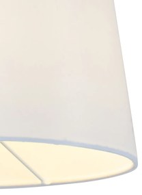 Stoffen Smart wandlamp met dimmer brons met witte kap incl. Wifi A60 - Ladas Deluxe Modern E27 rond Binnenverlichting Lamp