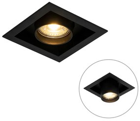 Moderne inbouwspot zwart verstelbaar - Roof Modern GU10 vierkant Binnenverlichting Lamp