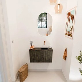 Mondiaz Joya DLux 70cm toiletmeubel shadow met wastafel faye rechts zonder kraangat lava
