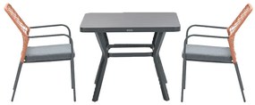 Garden Impressions Ross tuinset 3-delig koper - Mina tuintafel 90x90 cm
