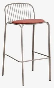 Anerina Hoge Tuinstoel Van Staal Moka Bruin & ↑75 Cm & Terracota - Sklum