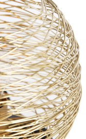 Design tafellamp goud met zwart 20 cm - Sarella Design E27 rond Binnenverlichting Lamp