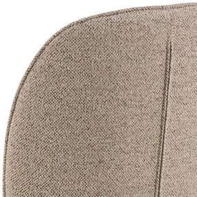 Eetkamerstoel Met Houten Poten Beige Boucle