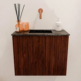 Mondiaz Joya DLux 50cm toiletmeubel ruby met wastafel faye midden zonder kraangat lava