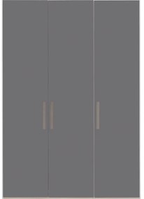 Goossens Kledingkast Easy Storage Ddk, Kledingkast 153 cm breed, 220 cm hoog, 3x glas draaideur