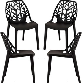 Set 4 Hissar Polypropyleen Stoelen