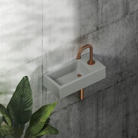 Clou Flush 3 keramische fontein 36cm met kraangat rechts grijs mat