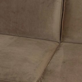 Hoekbank - Lambada - links - velours Juke taupe 12