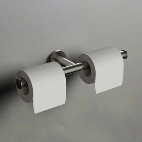 Hotbath Cobber dubbele toiletrolhouder geborsteld nikkel CBA05GN