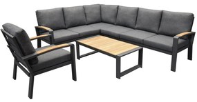 Showroommodel Costa Rica hoek loungeset 6 delig aluminium antraciet