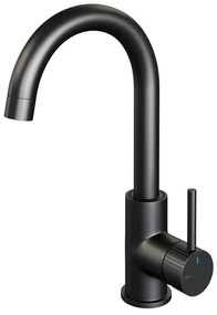 BRAUER Stripe Hoge Opbouw Wastafelmengkraan - draaibare ronde uitloop - model A - mat zwart 5-S-003-R5
