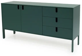 Tenzo Uno Modern Dressoir Met Lades Groen - 171x46x86cm.