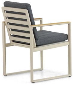 Tuinstoel Aluminium/Teak Taupe-naturel-bruin Lifestyle Garden Furniture Faro