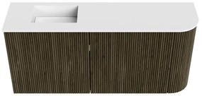 Mondiaz Joya 90cm toiletmeubel ronding rechts shadow met wastafel faye links 1 kraangat talc
