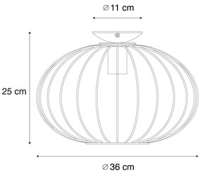Smart plafonnière zwart incl. Wifi G95 - Margarita Design E27 rond Binnenverlichting Lamp