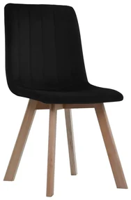 vidaXL Eetkamerstoelen 2 st fluweel zwart