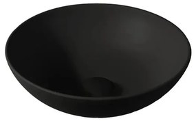 By Goof Waskom - opbouw - 38.5x13.8x38.5cm - Solid surface - Rond - Mat Zwart JBS6349