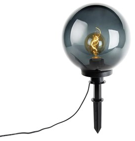 Buitenlamp Moderne prikspot smoke 30 cm IP44 - Moshi Modern E27 IP44 Buitenverlichting bol / globe / rond