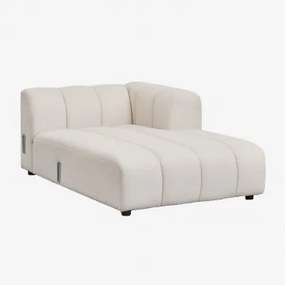 Rechter Chaise Longue Module Voor Eliot Modulaire Bank Crèmebeige Boucléstof - Sklum