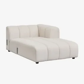 Rechter Chaise Longue Module Voor Eliot Modulaire Bank Crèmebeige Boucléstof - Sklum
