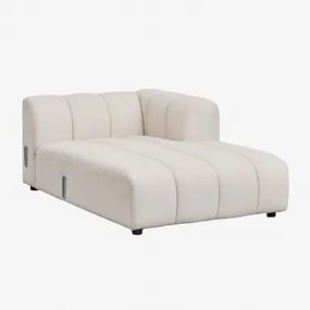 Rechter Chaise Longuemodule Voor Modulaire Bank In Eliot Boucléstof Bouclé Crèmebeige - Sklum