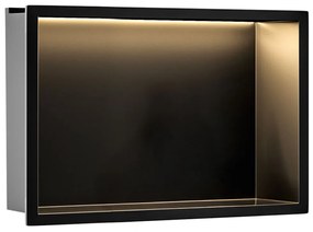 INBOUW BADKAMERPLANK  LED 30x45 black