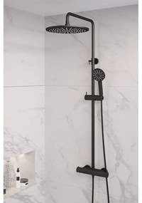 Brauer Black Edition opbouw regendoucheset met 3 standen handdouche en hoofddouche 30cm zwart mat