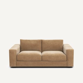 Compacte 3-zitsbank in stonewashed fluweel, SKANDER