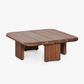 Vierkante Tuinsalontafel 70x70 Cm In Famara Acaciahout Donker Acaciabruin - Sklum
