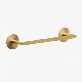 Toiletrolhouder Met Zelfklevende Wandbevestiging En Stang Voor Badkamer Van Roestvrij Staal Caldrumi ↔︎ 30 Cm & Geborsteld Goud - Sklum