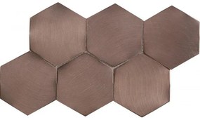 Dune Materia Mosaics Mozaiektegel 16.2x28cm Icon Copper Hexagon 4mm Mat/glans copper 1916861