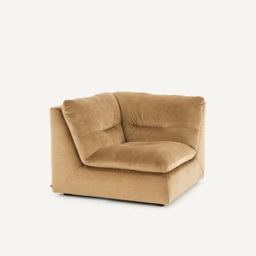 Modulaire 90° hoek in linnen fluweel, GIULIANO