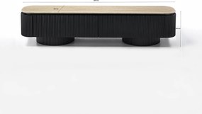 TV Meubel Met Travertin - 200x40x55cm.