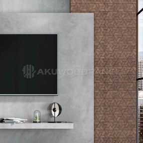 Decoratief Houten Wandpaneel | Aster Brown | 60×60 cm | Amerikaans Notenhout